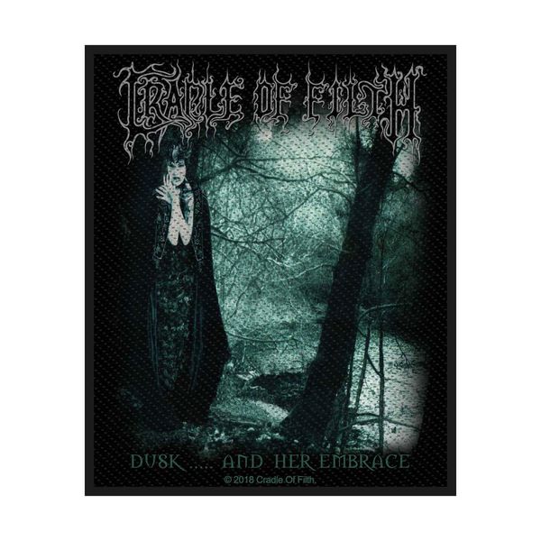 Cradle Of Filth - Toppa "Dusk And Her Embrace"", Tessuto RO9782 (Taglia Unica) (Nero/Verde)"-image