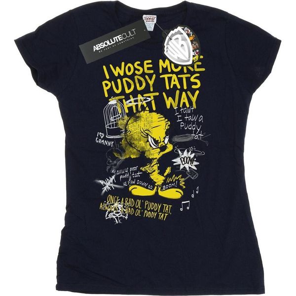 Looney Tunes - Maglietta "More Puddy Tats"" Da Donna BI1485 (M) (Blu Navy)"-image