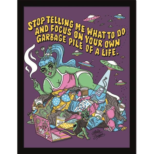 Letter Shoppe - Poster Incorniciato "Concentrati Sui Tuoi Rifiuti"" PM7931 (30 Cm X 40 Cm) (A Colori)"-image