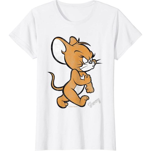 Tom E Jerry - Maglietta "Angry Mouse"" Da Donna BI765 (Xl) (Bianco)"-image