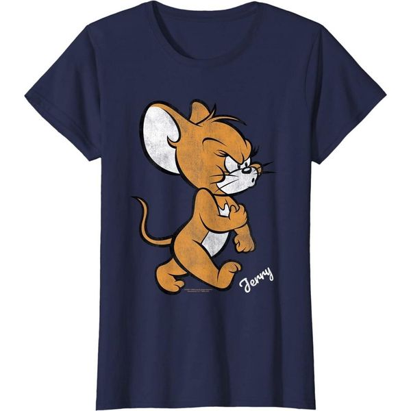 Tom E Jerry - Maglietta "Angry Mouse"" Da Donna BI765 (Xl) (Blu Navy)"-image