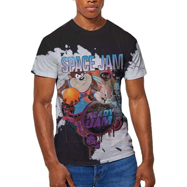 Space Jam: A New Legacy - Maglietta "Ready 2 Jam"" Per Uomo/Donna Unisex RO9358 (L) (Nero/Bianco)"-image