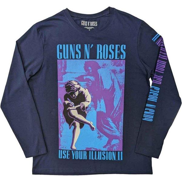 Guns N Roses - Maglietta "Get In The Ring Tour 1991-1992"" Per Uomo/Donna Unisex Manica Lunga RO9450 (M) (Blu Navy)"-image