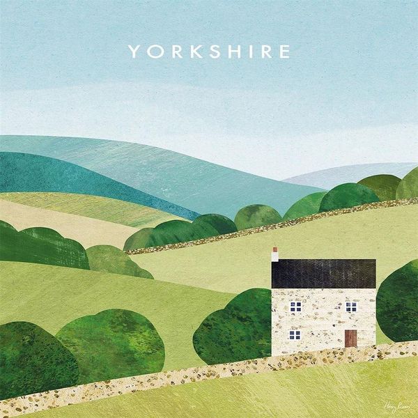 Henry Rivers - Stampa Su Tela "Yorkshire"" PM6798 (50 Cm X 40 Cm) (Blu/Verde/Crema)"-image