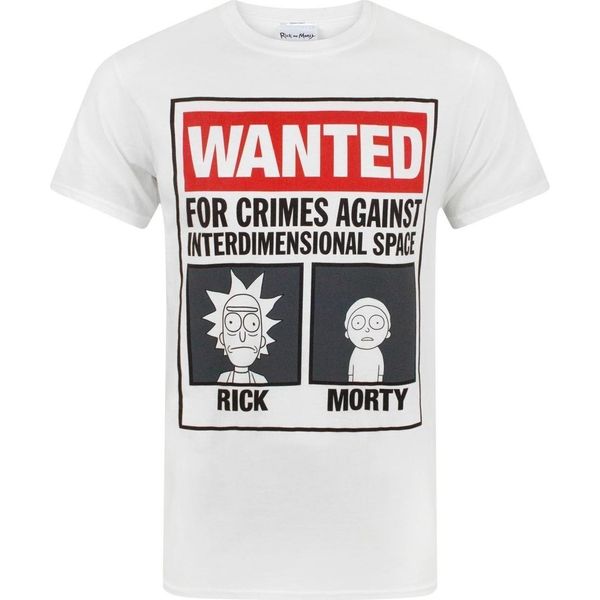 Rick And Morty - Maglietta Da Uomo NS6610 (Xxl) (Bianco/Nero/Rosso)-image