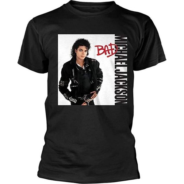 Michael Jackson - Maglietta "Bad"" Per Uomo/Donna Unisex RO5480 (L) (Nero)"-image