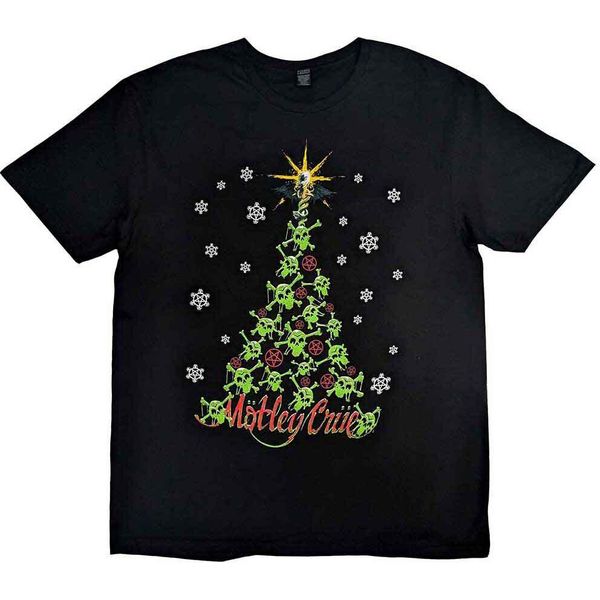 Motley Crue - Maglietta "Xmas Crue"" Per Uomo/Donna Unisex RO9428 (S) (Nero)"-image
