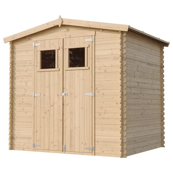 Casetta Da Giardino Timbela M369+M369G - Casetta Da Giardino In Legno Con Pavimento Impregnato B236Xl226Xh218 Cm/ 4,33 M2-image