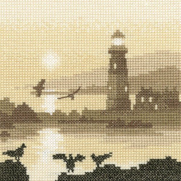 Set Per Punto Croce Heritage Aida "Leitlicht (A)"", Schema Contato, PSGL532-A, 12,5X12,5Cm"-image