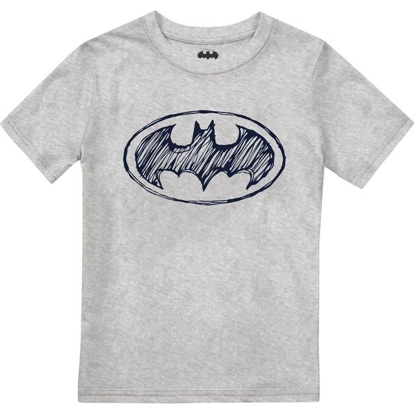Batman - T-Shirt Logo Per Ragazzi TV2563 (152-158) (Grigio Screziato)-image