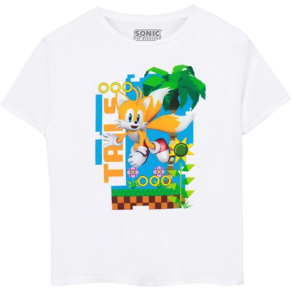 Sonic The Hedgehog - Maglietta Per Bambini A Maniche Corte NS7427 (146-152) (Bianco)-image