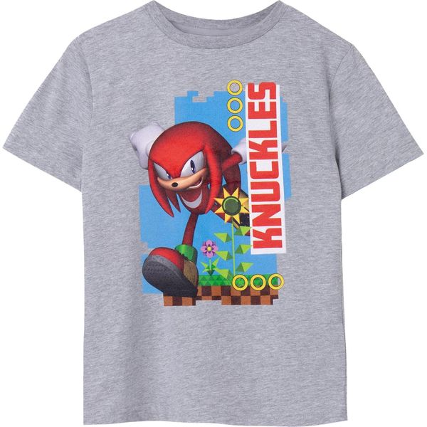 Sonic The Hedgehog - Maglietta Per Bambini A Maniche Corte NS7428 (116) (Grigio Screziato)-image
