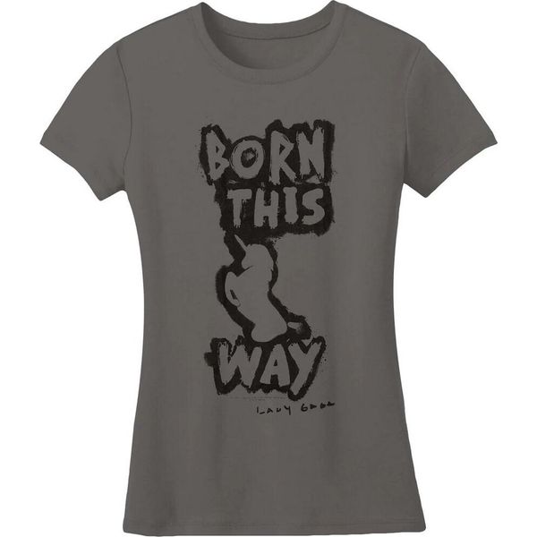 Lady Gaga - Maglietta "Born This Way"" Donna RO6023 (M) (Grigio)"-image