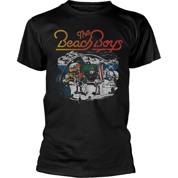 The Beach Boys - Maglietta "Live Drawing"" Per Uomo/Donna Unisex RO7102 (L) (Nero)"-image