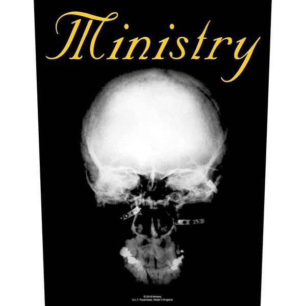 Ministry - Toppa "La Mente è Una Cosa Terribile Da Gustare"" RO7265 (Taglia Unica) (Nero/Bianco/Giallo)"-image