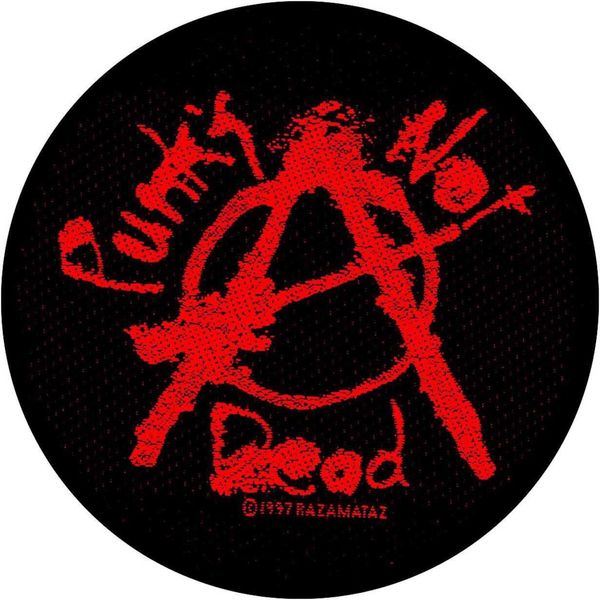 Taglia Standard - Toppa "Punks Not Dead"" - Poliestere RO7329 (Taglia Unica) (Nero/Rosso)"-image