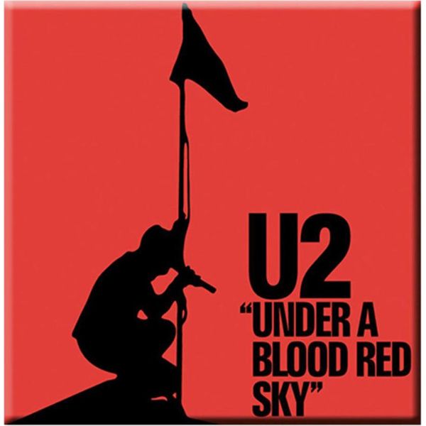 U2 - Magnete Da Frigo "Under A Blood Red Sky"" RO7314 (Taglia Unica) (Rosso/Nero)"-image