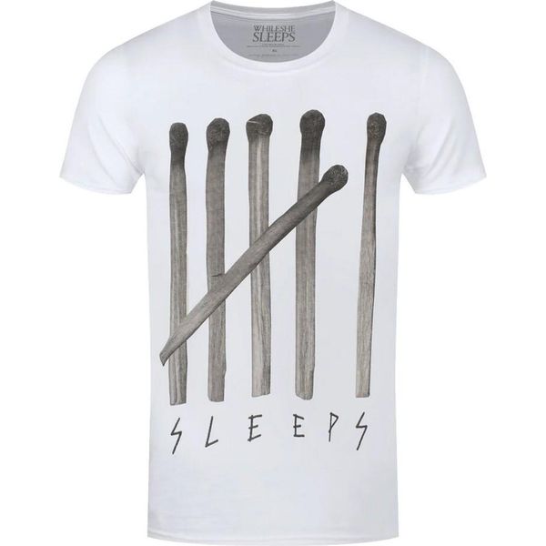 While She Sleeps - Maglietta Per Uomo/Donna Unisex RO7398 (L) (Bianco)-image