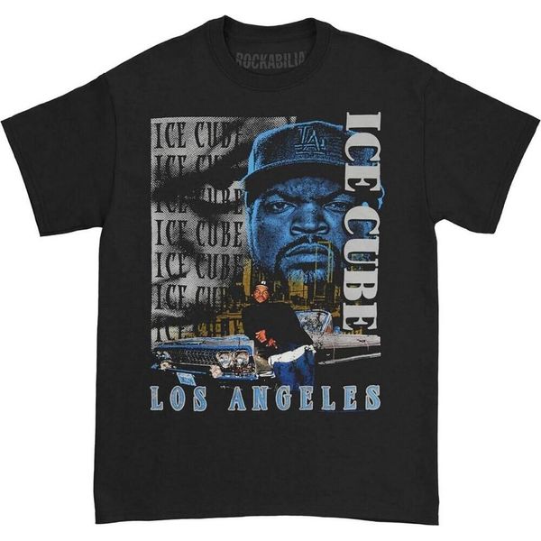 Ice Cube - Maglietta "Los Angeles"" Per Uomo/Donna Unisex RO7407 (S) (Nero)"-image