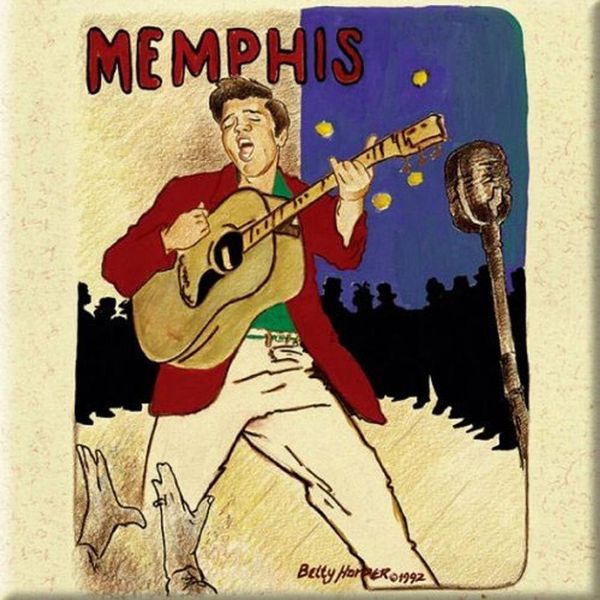 Elvis Presley - Magnete Da Frigo "Memphis"" RO9544 (Taglia Unica) (Colore Crema/Rosso)"-image