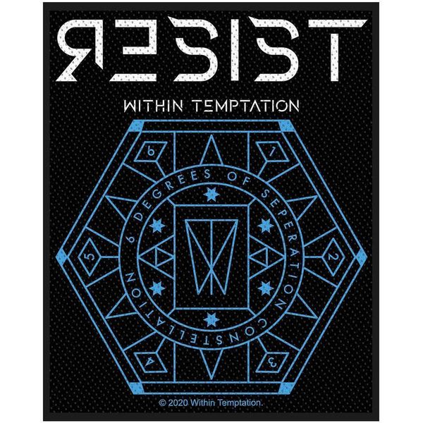 Within Temptation - Esagono - Toppa "Resist"", Tessuto RO7601 (Taglia Unica) (Nero/Blu)"-image