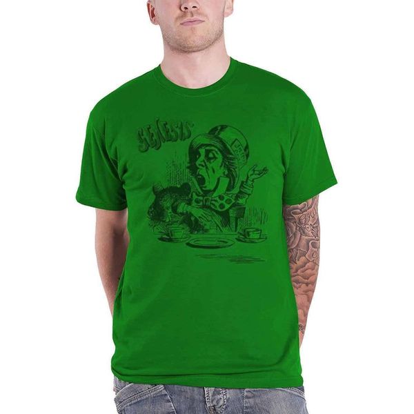Genesis - Maglietta "Cappellaio Matto"" Per Uomo/Donna Unisex RO7726 (M) (Verde)"-image