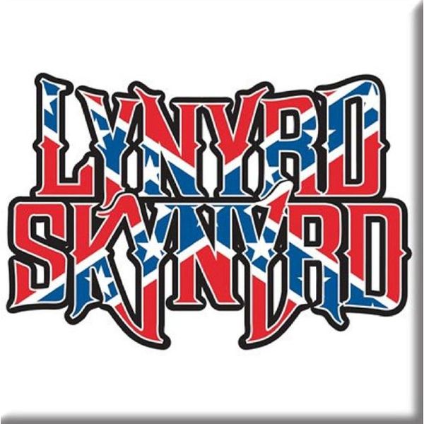 Lynyrd Skynyrd - Magnete Da Frigorifero, Logo RO7737 (Taglia Unica) (Rosso/Blu/Bianco)-image