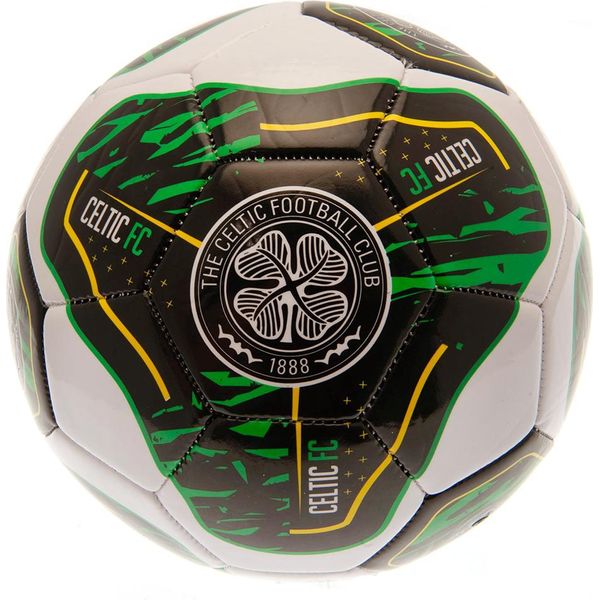 Celtic Fc - Pallone Da Calcio Da Allenamento 'Tracer' TA10990 (Taglia Unica) (Bianco/Nero/Verde)-image