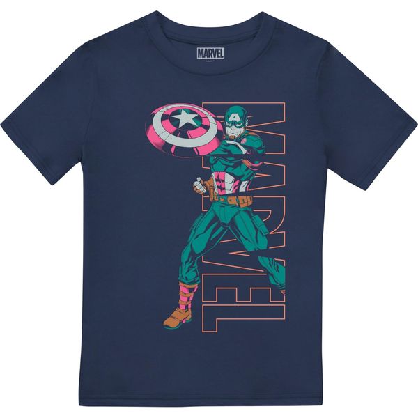 Captain America - Maglietta "Emerge"" Per Bambini TV2475 (152-158) (Blu Navy)"-image