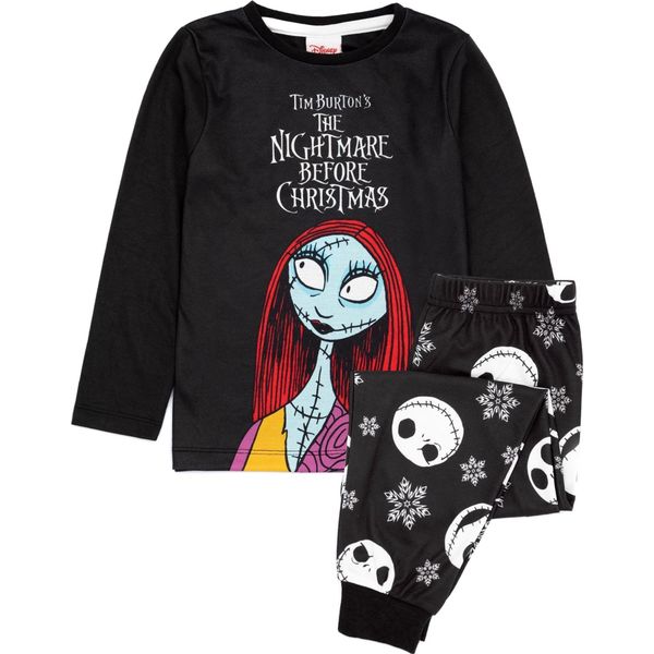 Nightmare Before Christmas - Pigiama Per Bambina NS7495 (128) (Nero/Bianco)-image