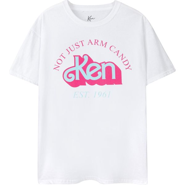 Barbie - Maglietta Da Uomo A Maniche Corte "Not Just Arm Candy"" NS7509 (Xl) (Bianco)"-image