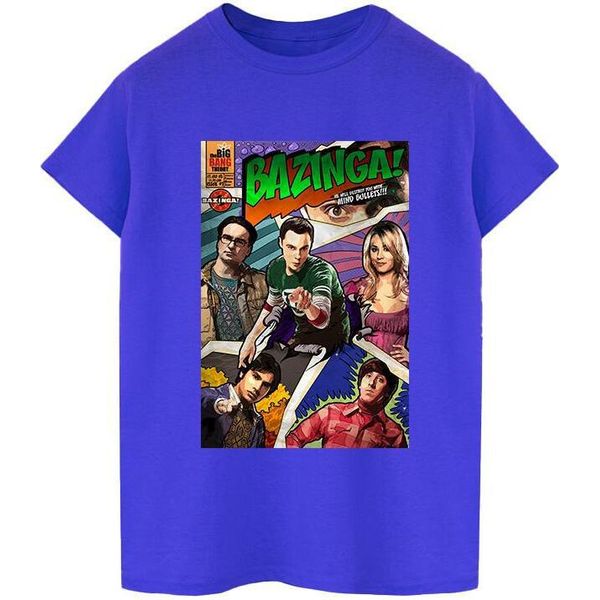 The Big Bang Theory - Maglietta "Bazinga"" Da Uomo BI13307 (S) (Blu Royal)"-image
