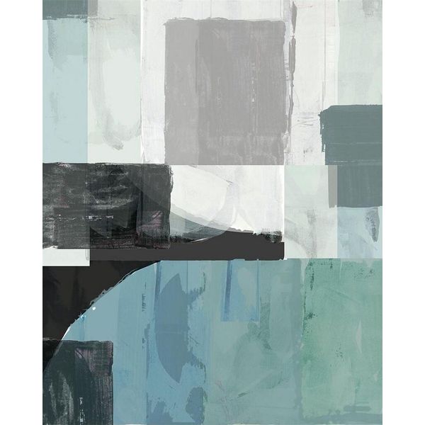 Cartissi - Stampa Su Tela "Blue Shapes"" PM6944 (80 Cm X 60 Cm) (Blu/Nero/Grigio)"-image