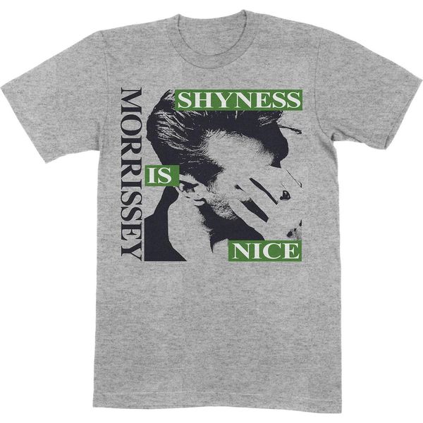 Morrissey - Maglietta "Shyness Is Nice"" Uomo/Donna Unisex RO7630 (Xxl) (Grigio)"-image