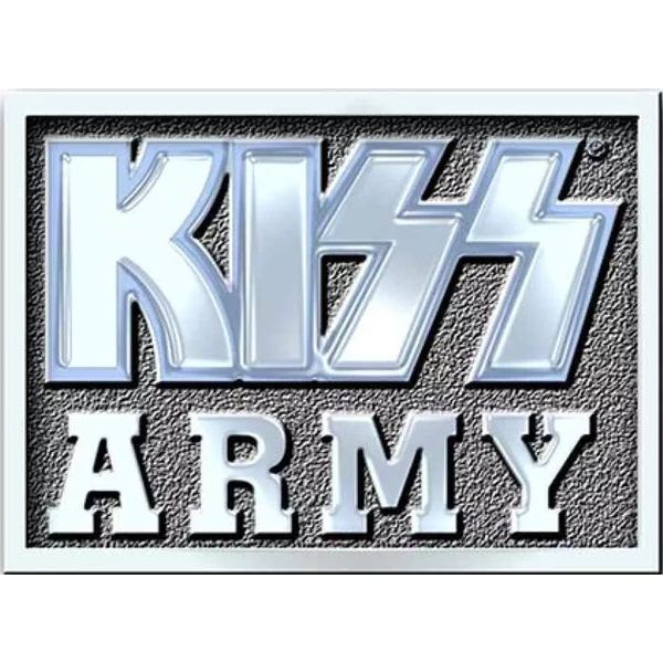 Kiss - Blocco - Distintivo "Army"" - Metallo RO7658 (Taglia Unica) (Grigio/Argento)"-image