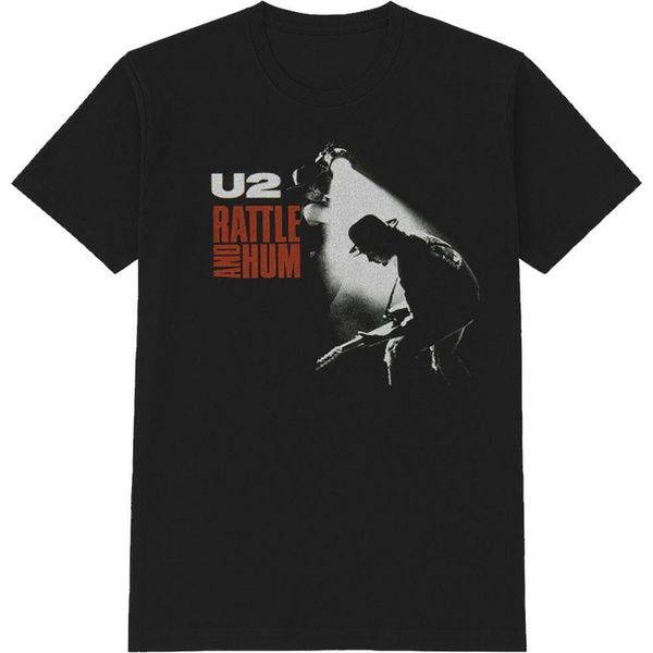 U2 - Maglietta "Rattle & Hum"" Per Uomo/Donna Unisex RO7715 (S) (Nero)"-image
