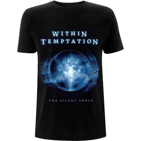 Within Temptation - Maglietta "The Silent Force"" Per Uomo/Donna Unisex RO9686 (L) (Nero)"-image