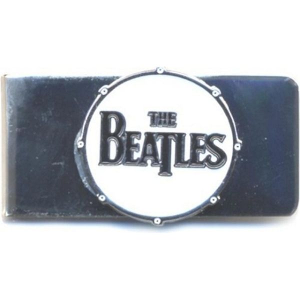 The Beatles - Fermasoldi Logo Tamburo RO9681 (Taglia Unica) (Bianco/Blu)-image