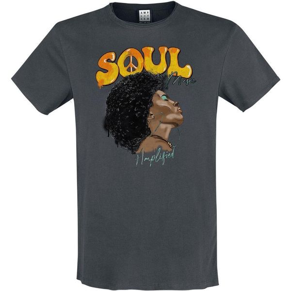 Amplified - Maglietta "Soul Music"" Da Uomo GD1187 (Xs) (Charcoal)"-image
