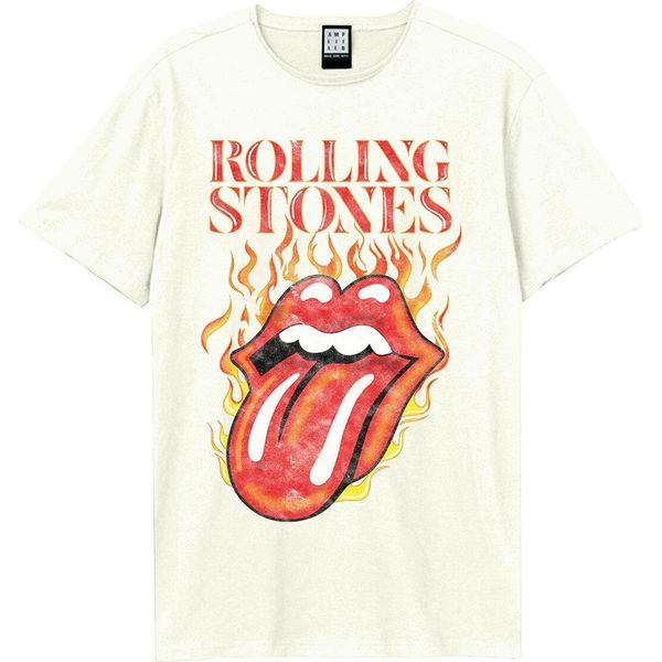 Amplified - Maglietta "Hot Tongue"" Da Uomo GD1190 (3XL) (Bianco Sporco)"-image