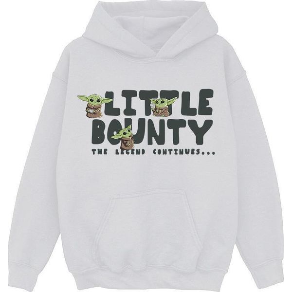 Star Wars The Mandalorian - Felpa Con Cappuccio "Little Bounty Hunter"" Per Ragazzi BI12707 (152-158) (Bianco)"-image