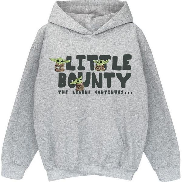 Star Wars The Mandalorian - Felpa Con Cappuccio "Little Bounty Hunter"" Per Ragazzi BI12707 (116) (Grigio)"-image