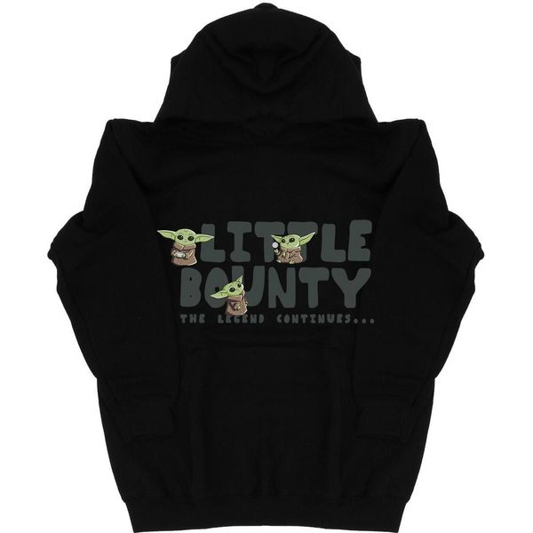 Star Wars The Mandalorian - Felpa Con Cappuccio "Little Bounty Hunter"" Per Ragazzi BI12707 (116) (Nero)"-image