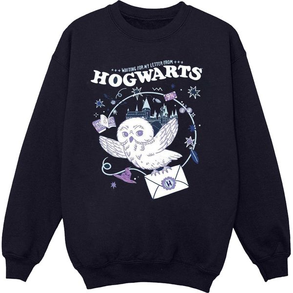 Harry Potter - Felpa "Lettera Da Hogwarts"" Per Bambina BI20833 (116) (Blu Navy)"-image