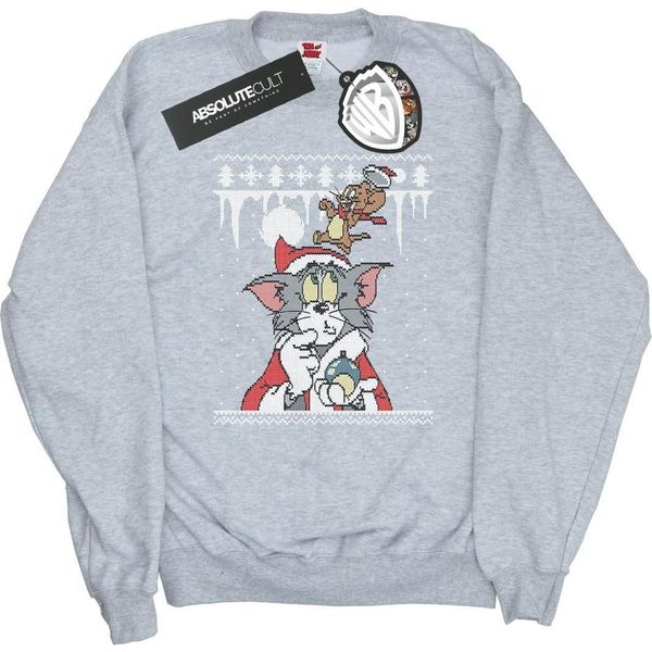 Tom And Jerry - Felpa "Christmas Fair Isle"" Per Bambini BI47003 (Xxl) (Grau)"-image