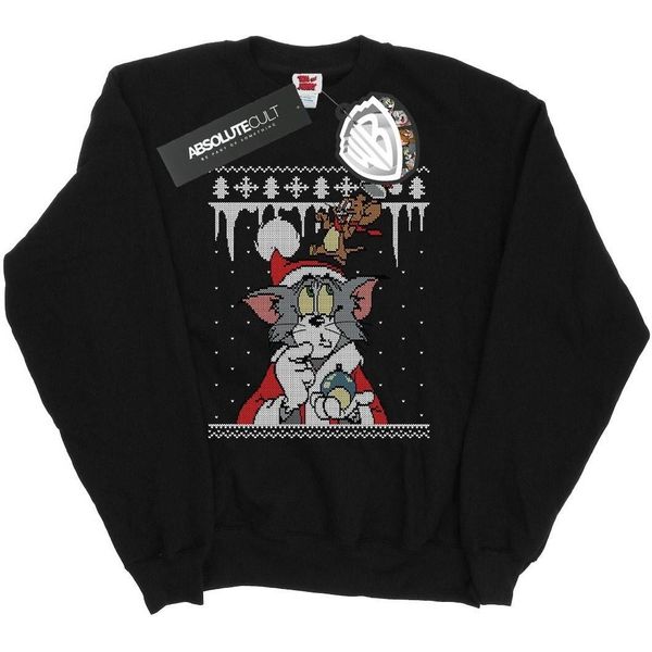 Tom And Jerry - Felpa "Christmas Fair Isle"" Da Uomo BI47003 (Xxl) (Nero)"-image