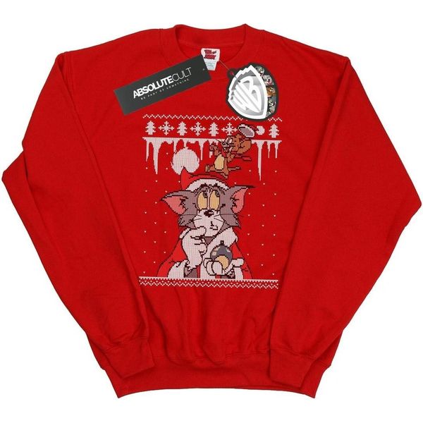 Tom And Jerry - Felpa "Christmas Fair Isle"" Per Bambini BI47003 (Xxl) (Rot)"-image