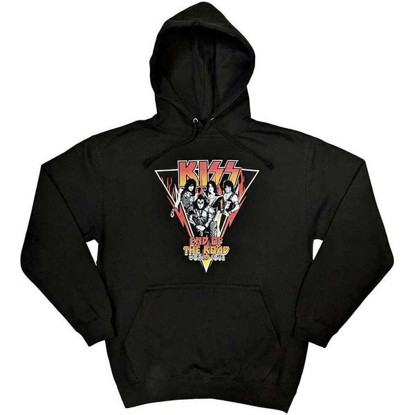 Kiss - Felpa Con Cappuccio "End Of The Road World Tour"" Per Uomo/Donna Unisex RO9887 (Xl) (Nero)"-image