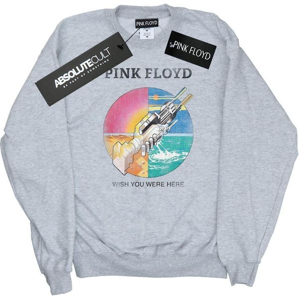 Pink Floyd - Felpa "Wish You Were Here"" Da Donna BI9990 (L) (Grigio Screziato)"-image