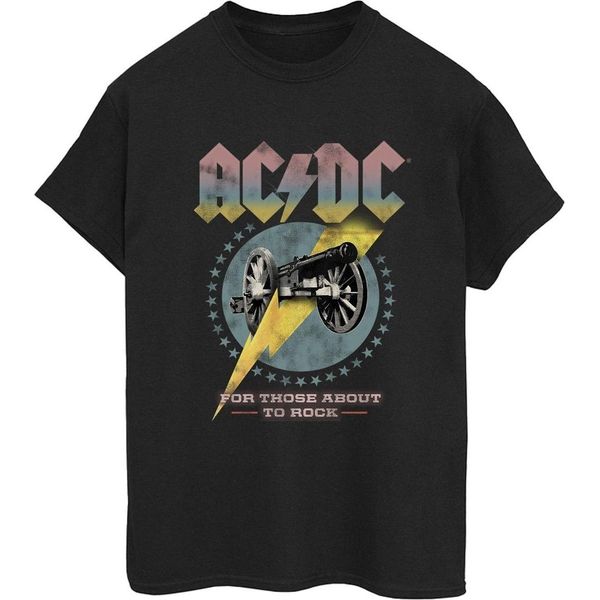 Acdc - Maglietta "For Those About To Rock"" Da Donna BI5743 (S) (Nero)"-image